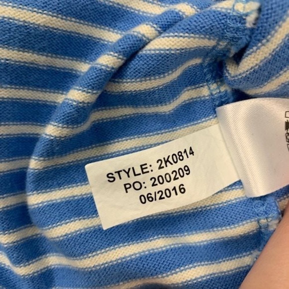 Vineyard Vines Striped Boatneck Oxford Trim Top | Blue & White | Women’s Small - Picture 9 of 9